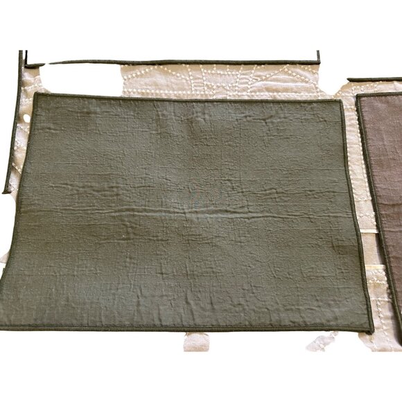 Vtg 6 Palm Tree Tapestry Placemats Bombay tropical table top decor coastal chic - Picture 4 of 16